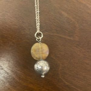 Garnet Hill Designer Kristen Mara, Sterling Silver/ Glass Bead Necklace, OOAK